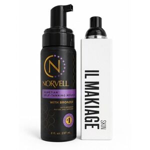 Norvell Venetian & Il Makiage Skin Self-Tanning Face & Body Mousse Bundle